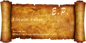 Eötvös Péter névjegykártya